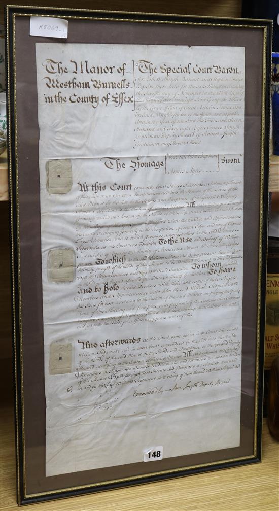 The Manor of Westham Burnells, Essex, two indentures for 1769 and 1851